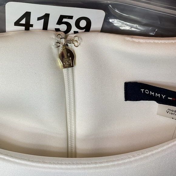 Tommy Hilfiger color block scuba asymmetrical sheath dress size 14 - Picture 5 of 10